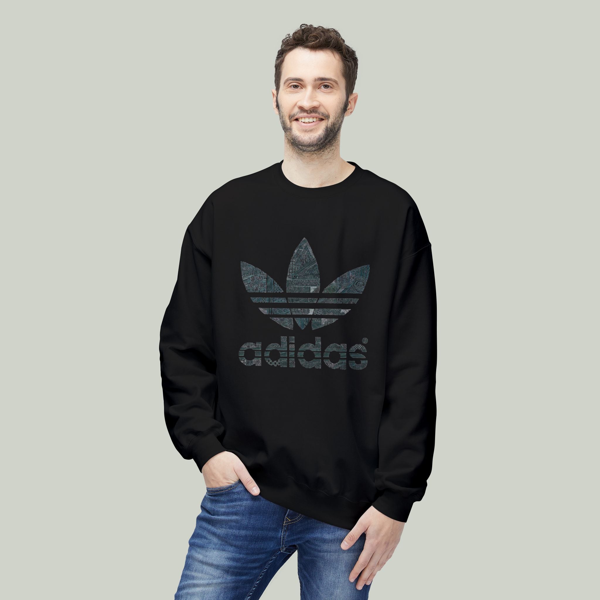Crewneck Adidas Unisex Sweatshirt — Vintage Adidas Retro Graphic - Image 16
