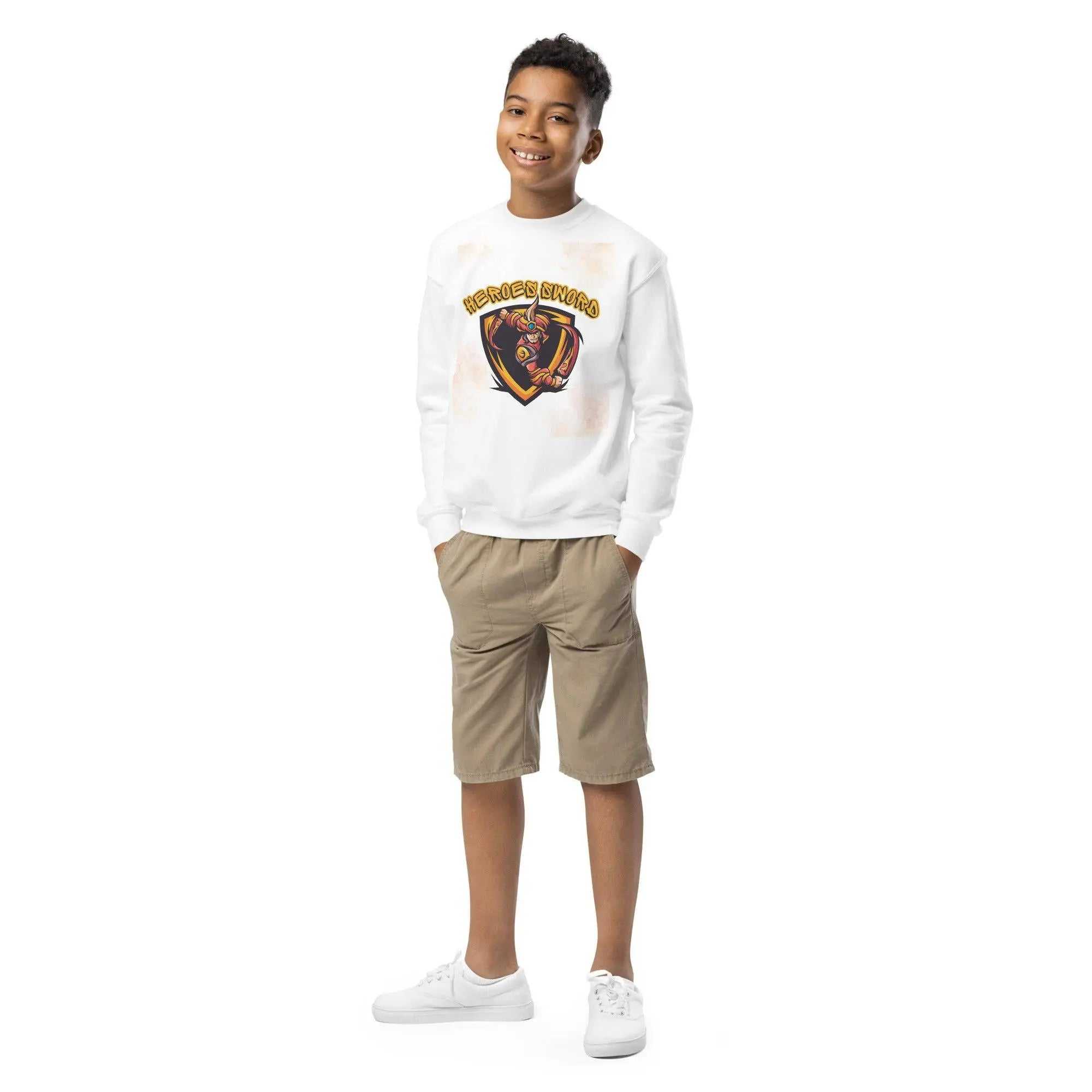 Heroes SwordHeroes Sword Youth SweatshirtGear up your young hero for all their adventures with our Heroes Sword Youth Sweatshirt. Crafted with comfort and style in mind, this crewneck sweatshirt is the perf[Bal]